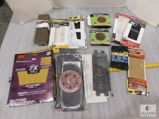 Lot of assorted Sandpaper, Screens, and Blocks