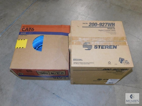 Lot 2 Boxes of CAT6 & Coaxial Cable