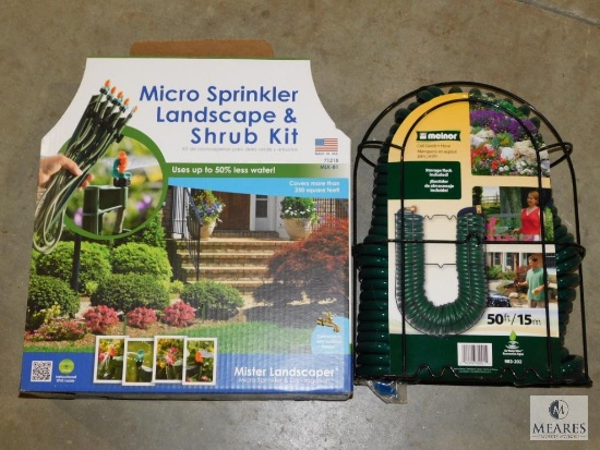 Lot Micro Sprinkler Set & 50' Coil Water Hose