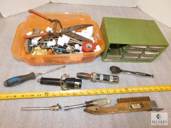 Lot of assorted Tools and parts bin