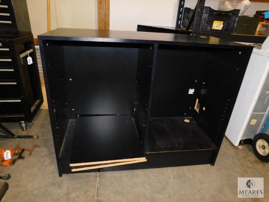 Black Adjustable Shelf Display Cabinet for Retail