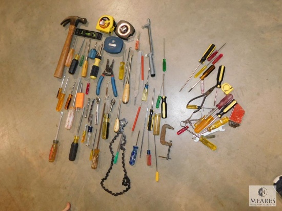 Lot of assorted Tools - Screwdrivers, Pliers, Tape Measures, Wrenches, and More