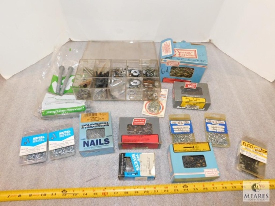 Lot assorted Nails, Screws, Bolts, and Fasteners