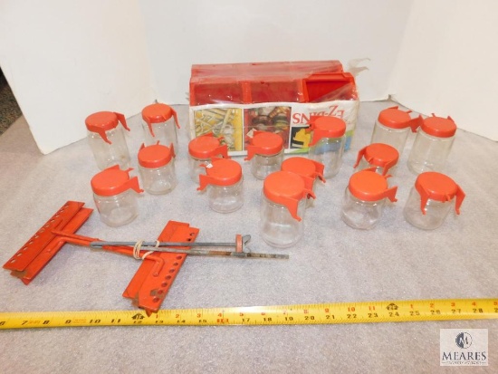 Lot assorted Parts Bins, Sorting Jars, and Brackets