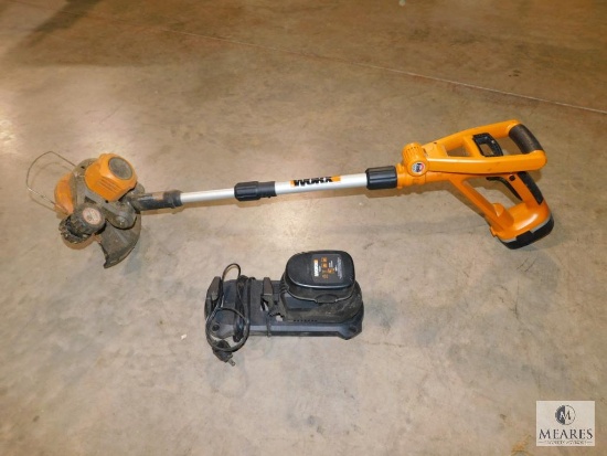 Worx 18 Volt Weed Trimmer with Battery & Wall Station Charger