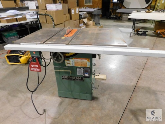 General International #50-220M1 Table Saw 2 HP 1 Phase