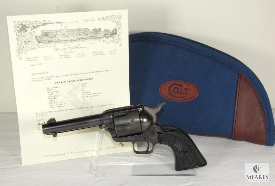 1903 Colt 1st Gen Sheriff's model Single Action Army .45 Revolver with Colt Archive Letter