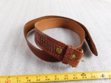 Triple K Leather Tooled Belt 42