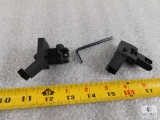 New 45 Degree Offset Flip up AR15 Front & Rear Sights Fully Adjustable great for use with an opti