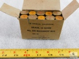 Rare Remington UMC WWII 12 Gauge 00 Buckshot M19 All Brass Shells 10 Rounds Factory Box