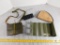 Lot Military Plastic Kit Box, Gun Rug, and Nylon Shotshell Stockholder