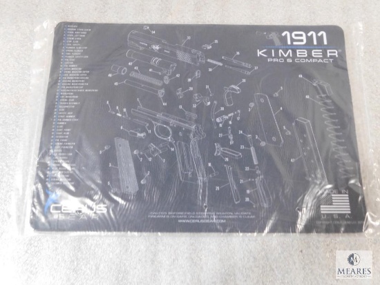 New Cerus Gear Kimber 1911 Schematic Gun Mat Dark Gray