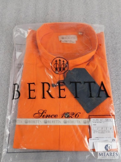 New Beretta men's TM Shooting Shirt L/S Size XL X-Large Orange