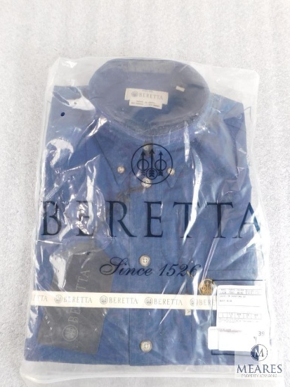 New Beretta men's TM Shooting Shirt L/S Size S Small Navy Blue