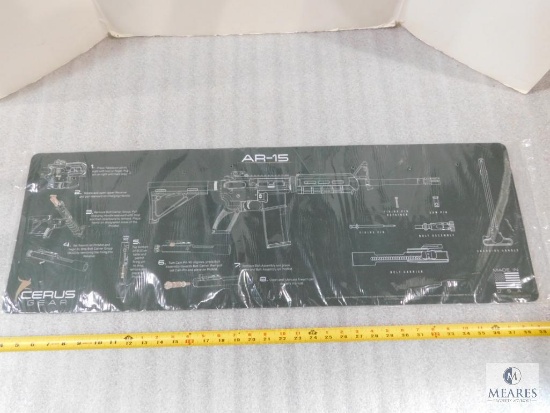 New Cerus Gear AR-15 Rifle Schematic 12" x 36" Olive Drab Gun Mat