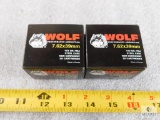 40 Rounds Wolf 7.62 x39mm Ammo 123 Grain FMJ