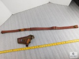 Lot Leather Rifle Sling and Gould & Goodrich size 59 Holster