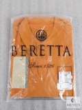 New Beretta men's Corporate Polo Orange Gold Short Sleeve Size XL X-Large