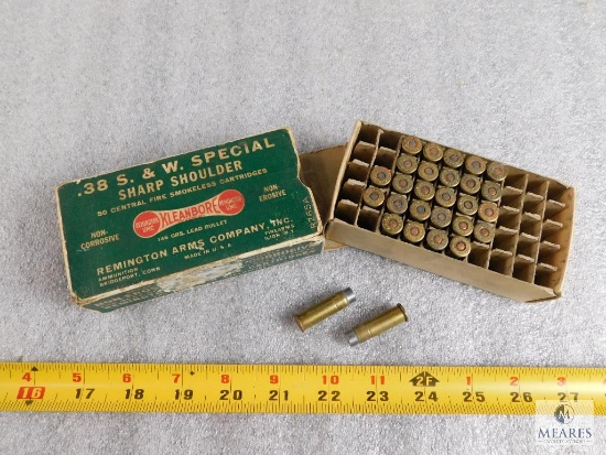 28 Rounds 38 S&W Special Ammo Very Rare Box