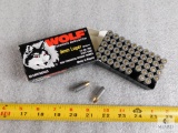 50 rounds Wolf 9mm ammo 115 grain FMJ