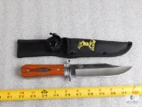 New Stainless fixed blade hunter with sheath