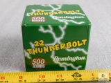 500 rounds Remington 22 log rifle high velocity ammo .40 grain bullet. 1255 FPS