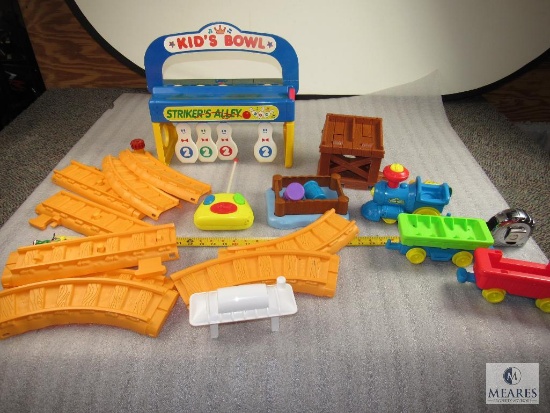 Tote Lot of Children's Toys Sesame Street Train, Bowling Alley & more