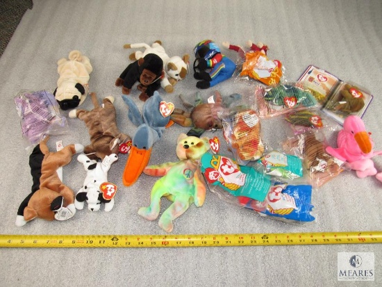 Lot of assorted TY Beanie Babies & McDonalds Beanie Toys