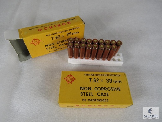 37 Rounds Norinco 7.62x39mm Non Corrosive Steel Case Ammo