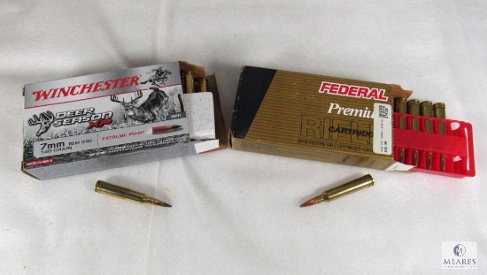 31 Rounds Remington & Winchester 7mm REM Mag Ammo 140 & 160 Grains