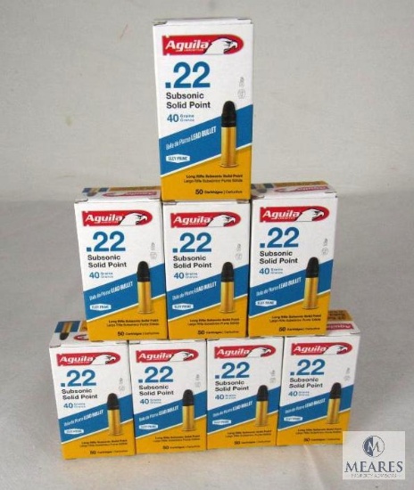 400 Rounds Auguila .22 Subsonic Solid Point 40 Grain Ammo