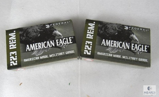 40 Rounds Federal American Eagle .223 REM 55 Grain FMJ Military Grade Ammo