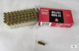 50 Rounds Fiocchi .32 Wad Cutter LWC 100 Grain GZG Ammo