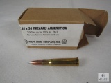20 Rounds Navy Arms Company 7.62x54mm Ammo 180 Grain Ball Brass Case
