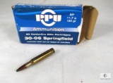 20 Rounds PPU 30-06 Springfield Ammo 180 Grain