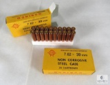 40 Rounds Norinco 7.62x39mm Non Corrosive Steel Case Ammo