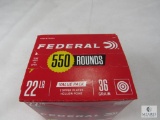 550 Rounds Federal .22LR Ammo 36 Grain Sealed Box