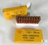40 Rounds Norinco 7.62x39mm Non Corrosive Steel Case Ammo