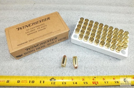 50 rounds- Winchester 45 acp 230 grain FMJ ammo