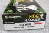 Box of 20: Remington Hog Hammer .308 WIN - 168-grain TSX