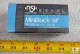 One box of NSI MiniBuck 12-gauge 6P buckshot shotgun shells