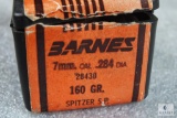Box of Barnes 7mm 160-grain Spitzer SP bullets - opened box