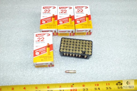 200 Rounds Aguila .22 LR Long Rifle Ammo 40 Grain Copper Plated 1255 FPS High Velocity