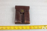 Vintage leather 1911 double mag pouch
