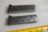 2 stainless 1911 .45 acp pistol mags