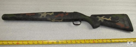 Camo Painted Black Synthetic Rifle or Shotgun Stock with Recoil pad & blued trigger guard