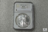 NGC Graded - 1999 American Silver Eagle Dollar - MS67