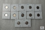 Qty 12 - Roosevelt Dimes - mixed dates 1990-2002