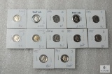 Qty 12 - Roosevelt Dimes - mixed dates 1984-2003