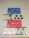Qty 2 - 2000 Uncirculated Coin Sets - Philadelphia and Denver